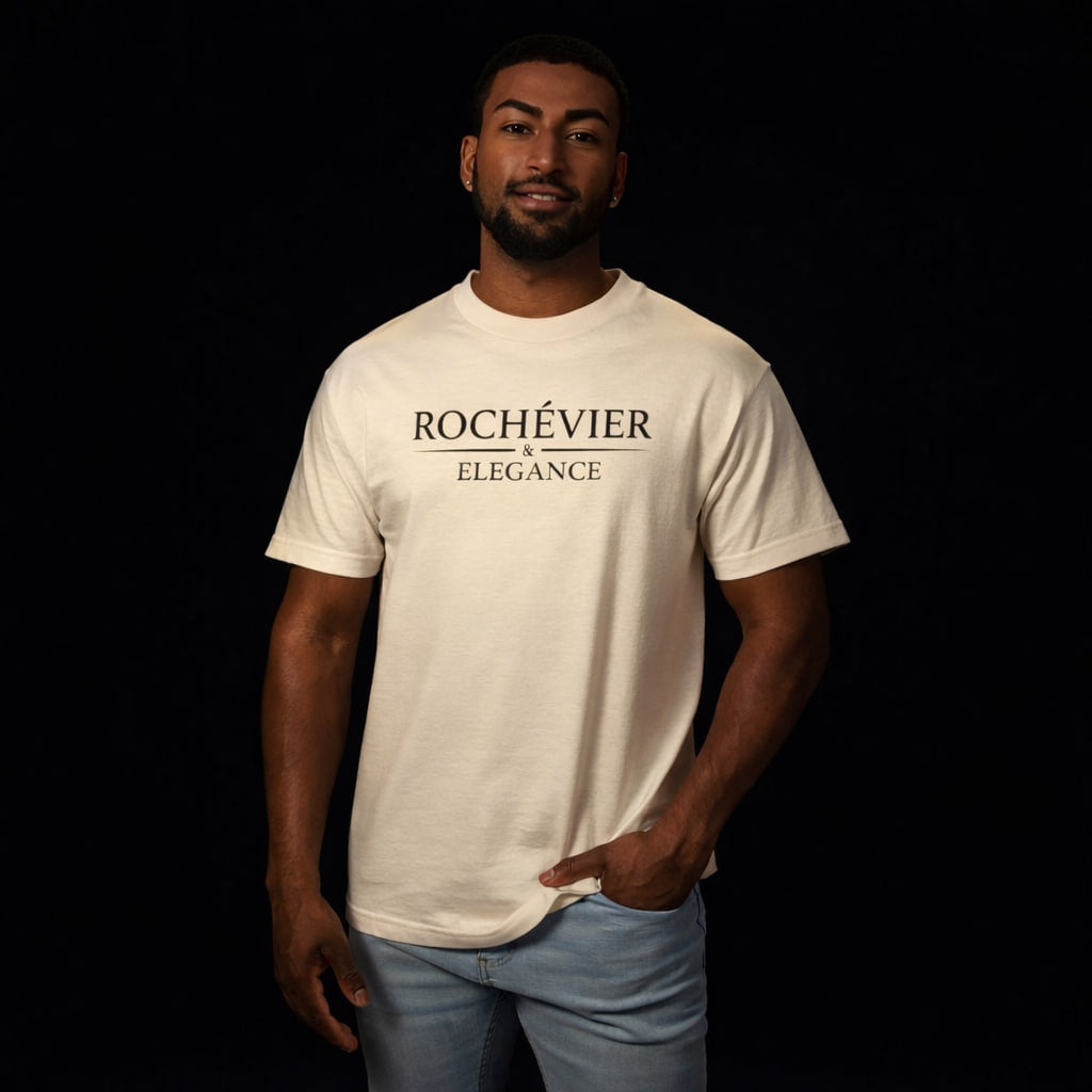 Rochévier Elegance Tee | Logo Typography Minimalist